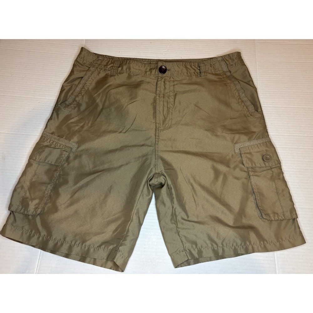 Burnside Explorer Shorts Men's 34 cargo lightweight Tan Khaki Outdoors